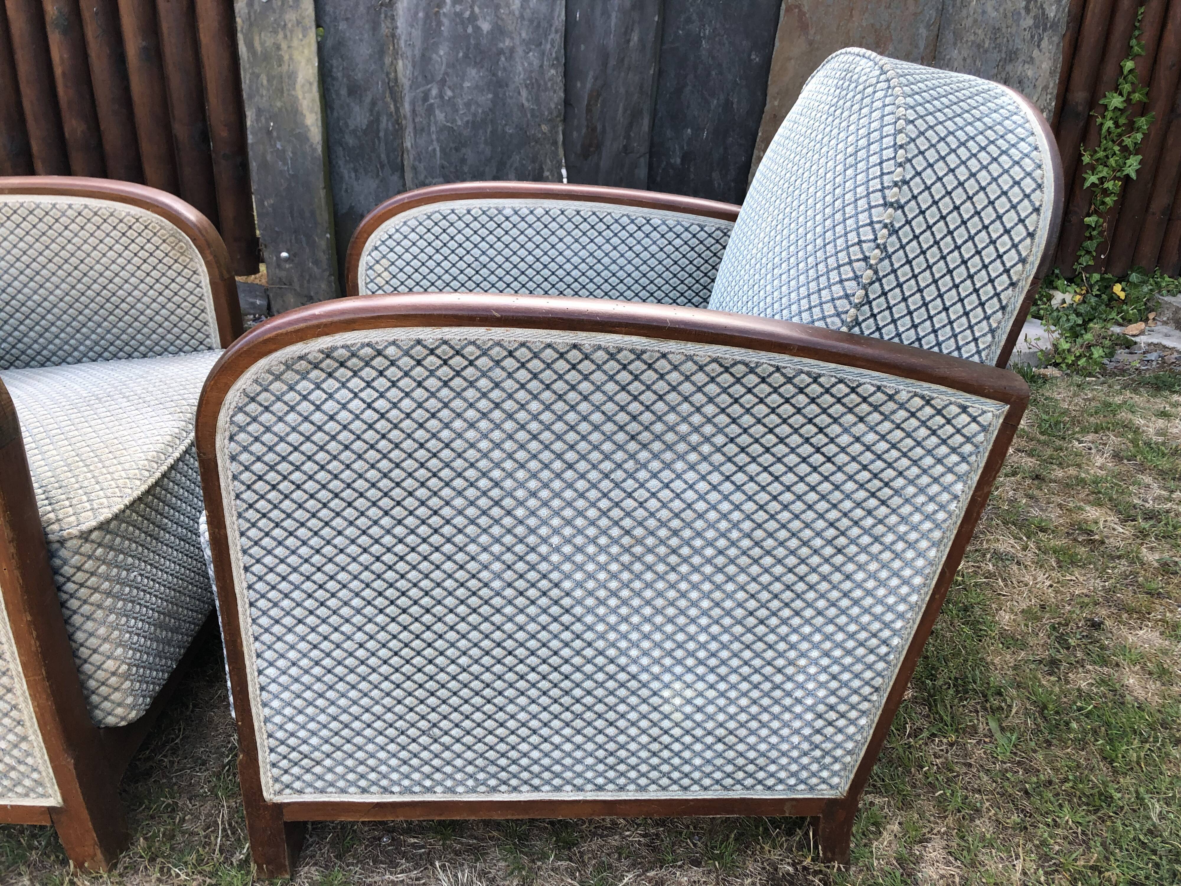 Duo de fauteuils club vintage