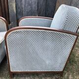 Duo de fauteuils club vintage