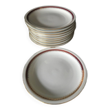 Set of 10 Berry High Porcelain dessert plates