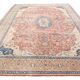 10x13 Tapis Persan Buda Ancien à Médaillon Floral Noué Main, 310x404Cm