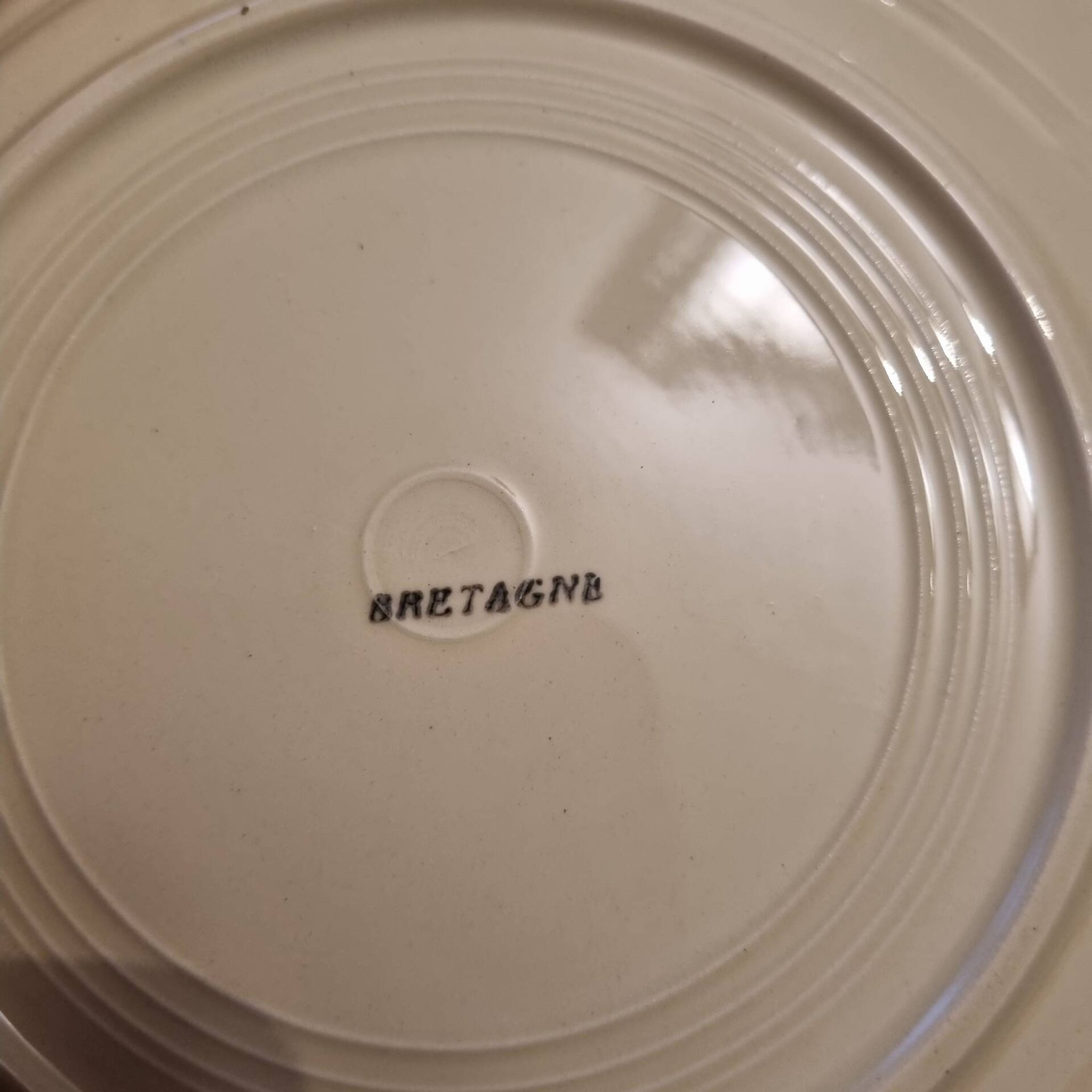 4 ceramic dessert plates Quimper Brittany