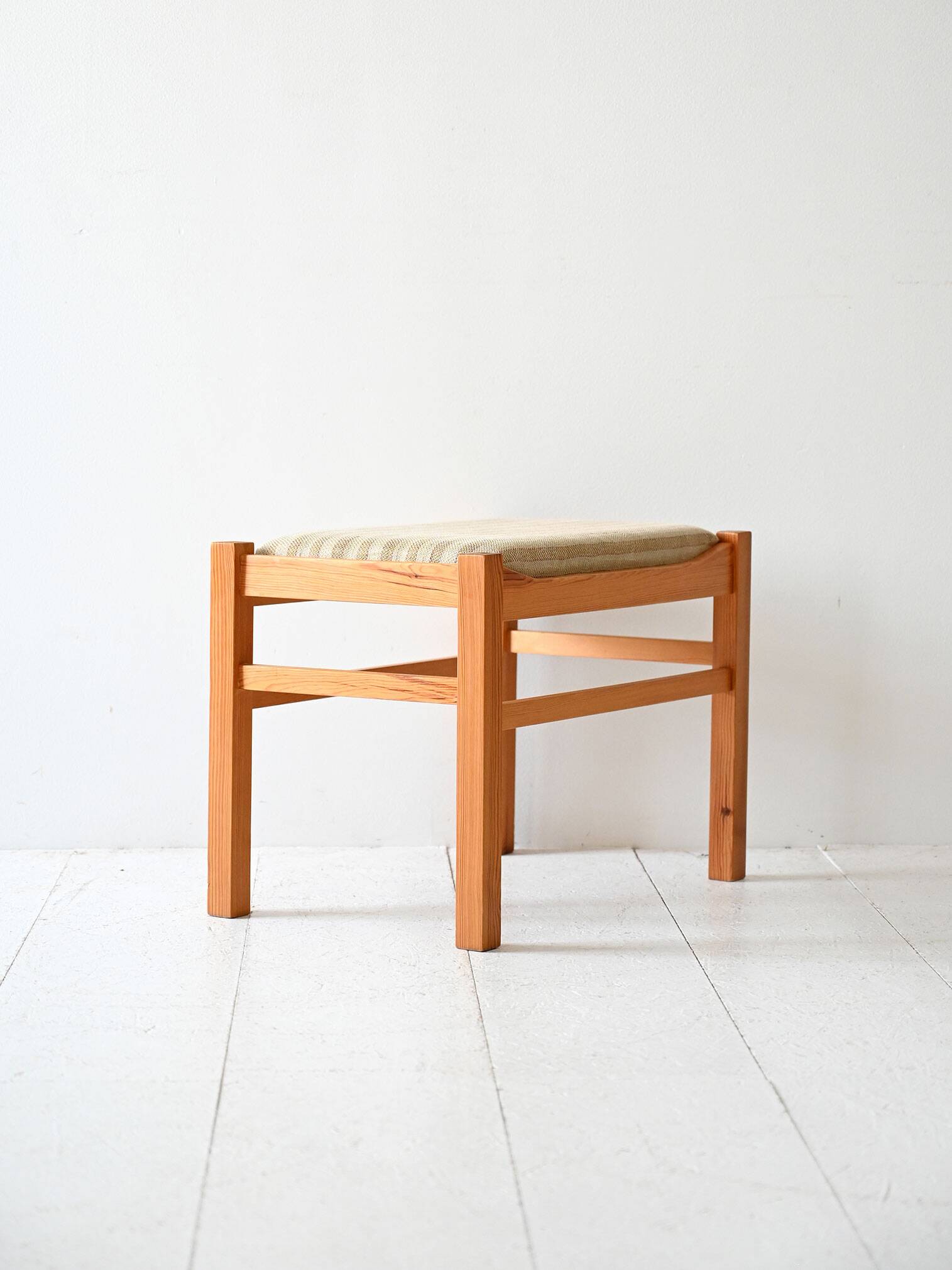 Scandinavian Oak Vintage Footstool