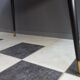 Black coffee table with Black glass plate 1960s