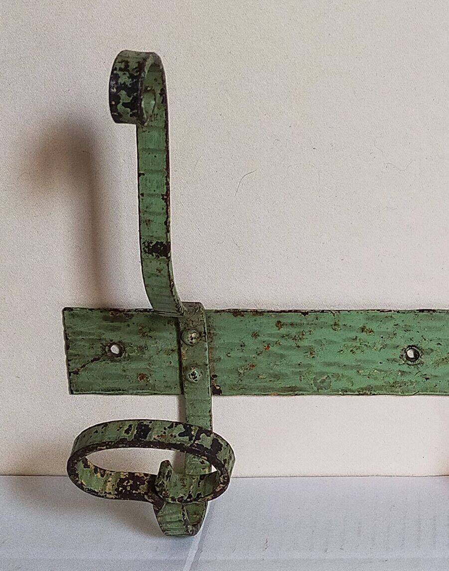 Wrought iron coat rack