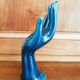 Hand blue jewelry holder, ring, soliflore , vintage French , 50s