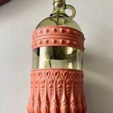 Vintage glass and metal lamp base