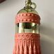 Vintage glass and metal lamp base