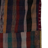 Vintage striped turkish kilim rug 185 x 393 cm