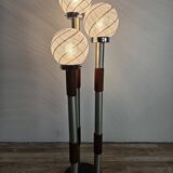 Murano Glass Swirl Floor Lamp with Three Light Points Mid Century 70s