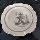 Series of 12 dessert plates and its cake tray Gien Paris Monuments
