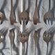 12 fourchettes à huitres métal argenté  art deco ravinet d'enfert