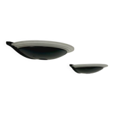 Paire d'appliques vintage en métal noir et verre, France, 1970