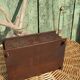 Old artisanal box in carved wood made of French (Brittany)