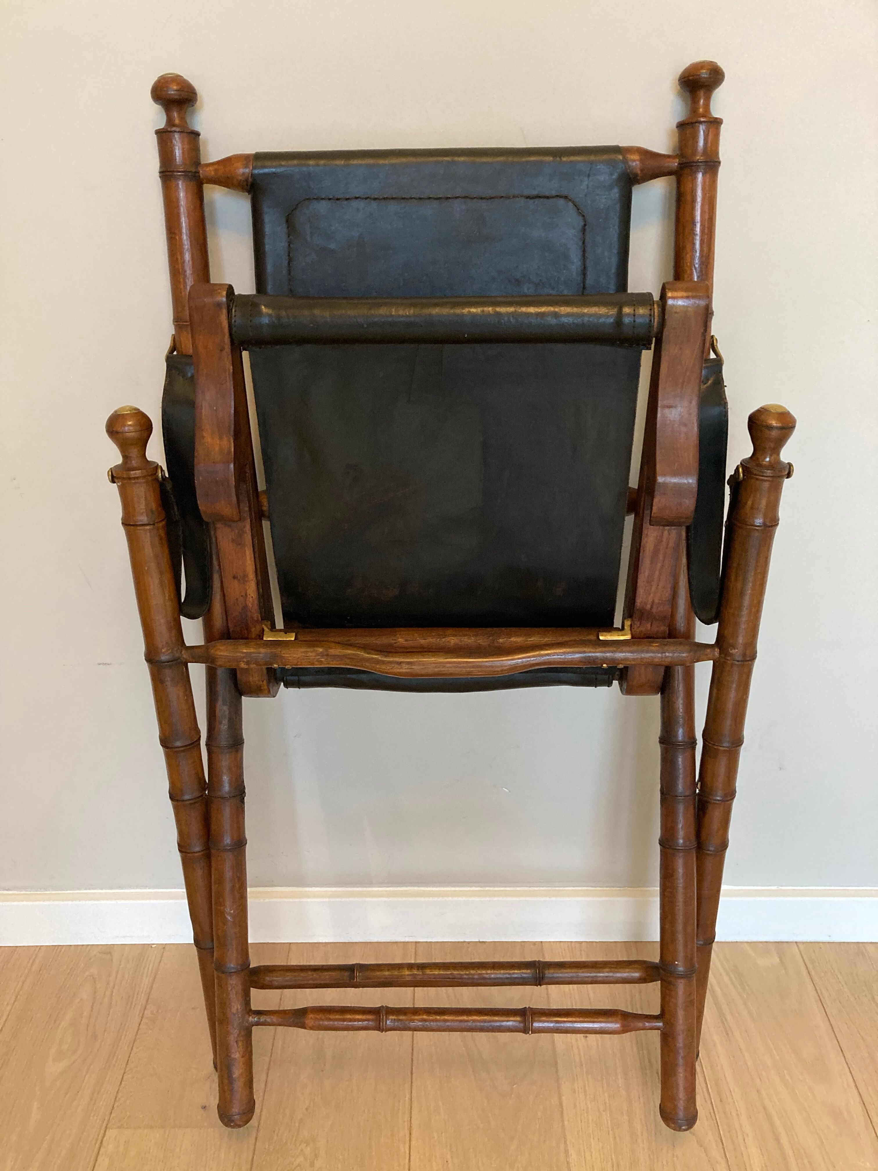 Fauteuil pliant cuir