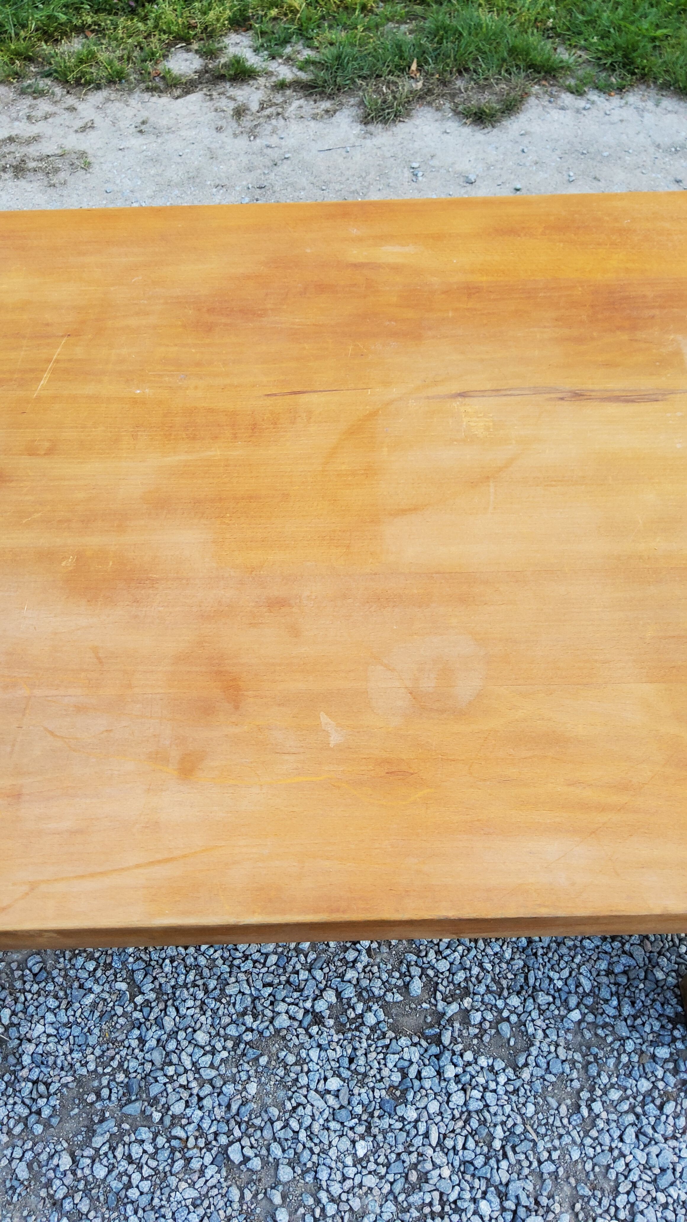 Table de ferme en hêtre et chêne 1 tiroir en ceinture 200cm