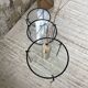 50s metal and glass nesting coffee tables