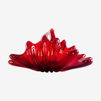 Red stretched glass cup