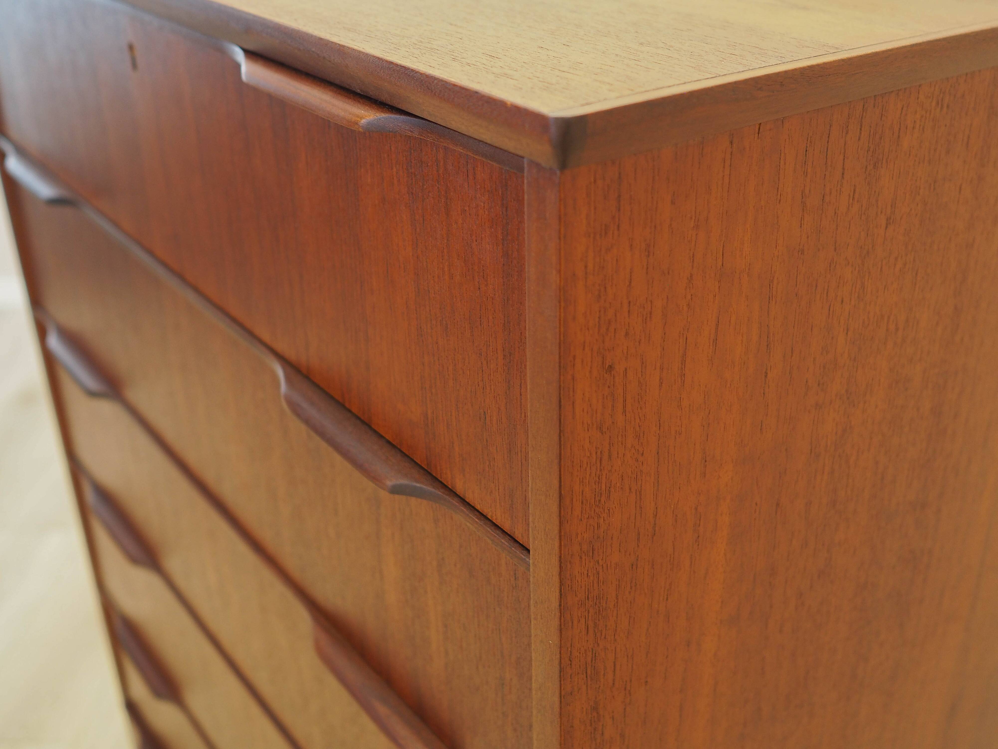 Commode en teck, design danois, années 1970, fabriquée au Danemark