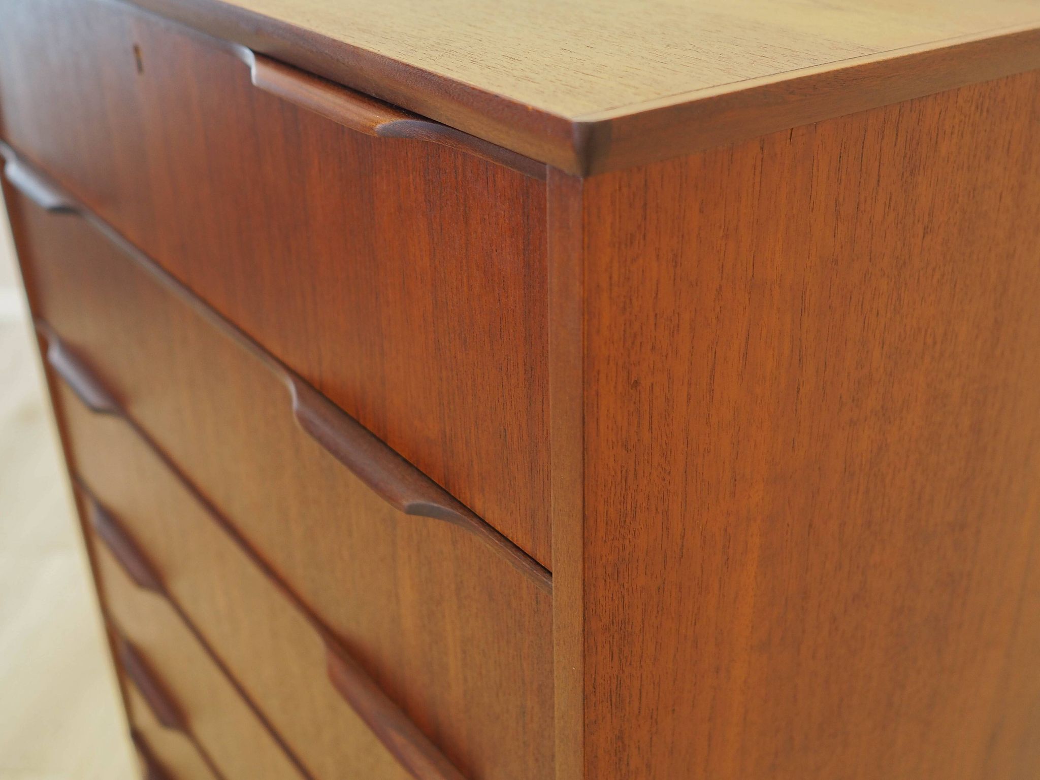 Teak chest of drawers, Danish design, 1970s, made in Denmark