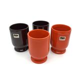 4 Franco Pozzi glasses/mazagrans • Bistrot series by Ambroglio Pozzi • 1970