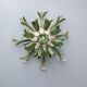 Vintage ceiling lamp, floral design, 1980s, Italy