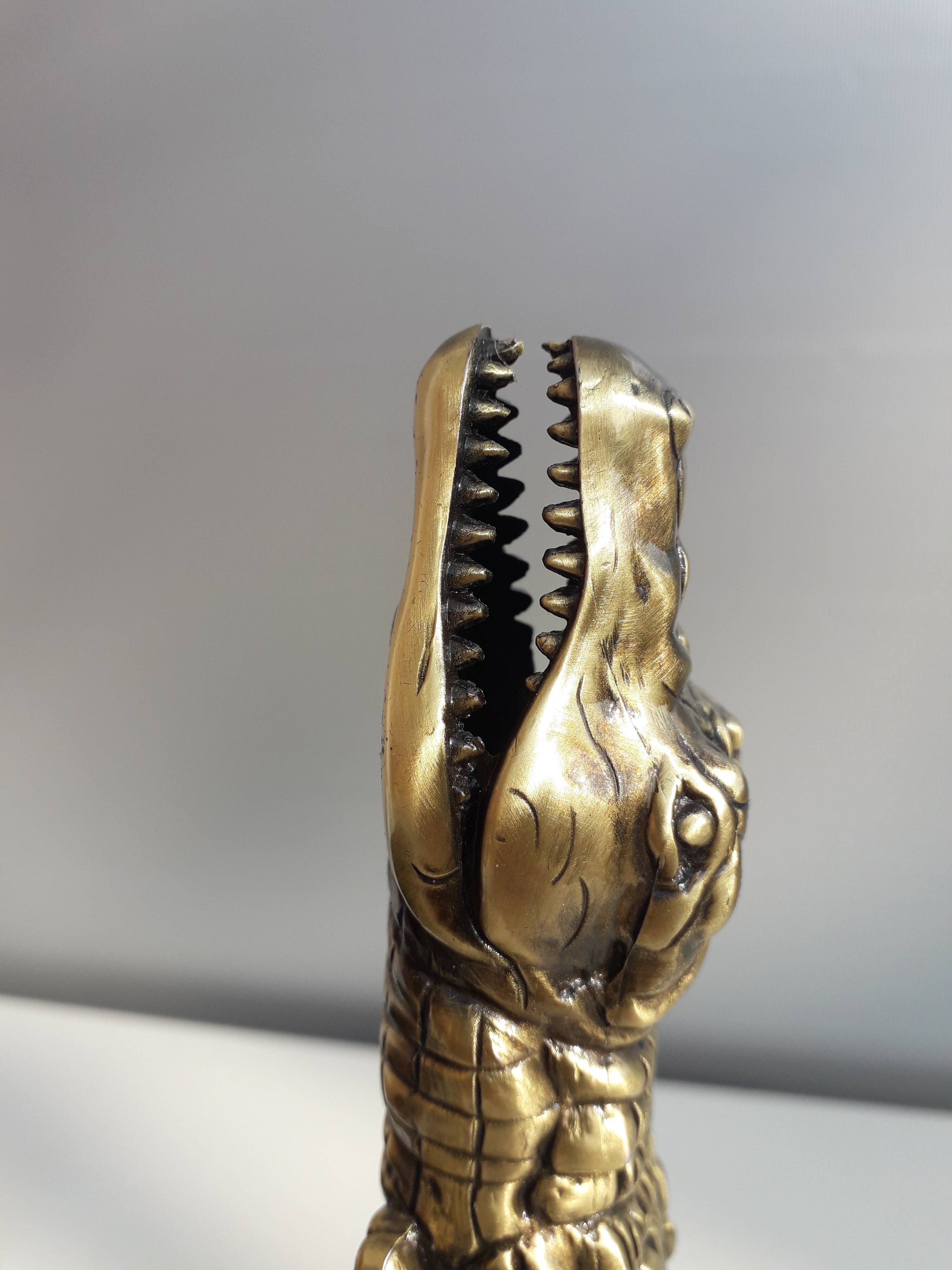 Doctor's reflex hammer Bayer brass crocodile 1960