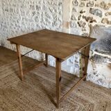 Renovated antique folding work table