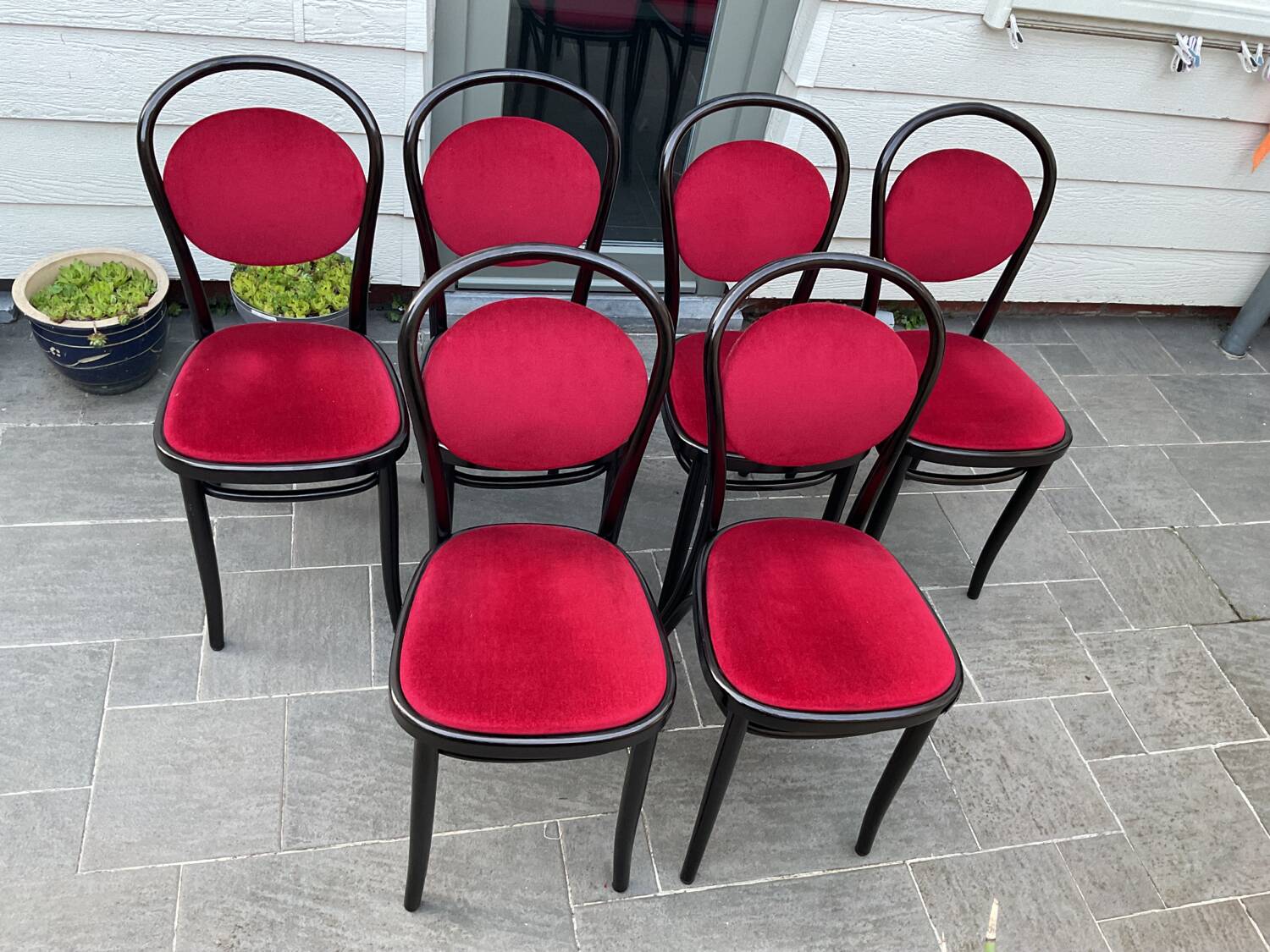 Lot de 6 chaises bistrot à médaillon