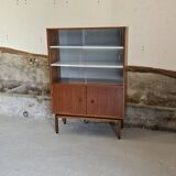 Small MDK display case / teak veneer bookcase 1960 Scandinavian design