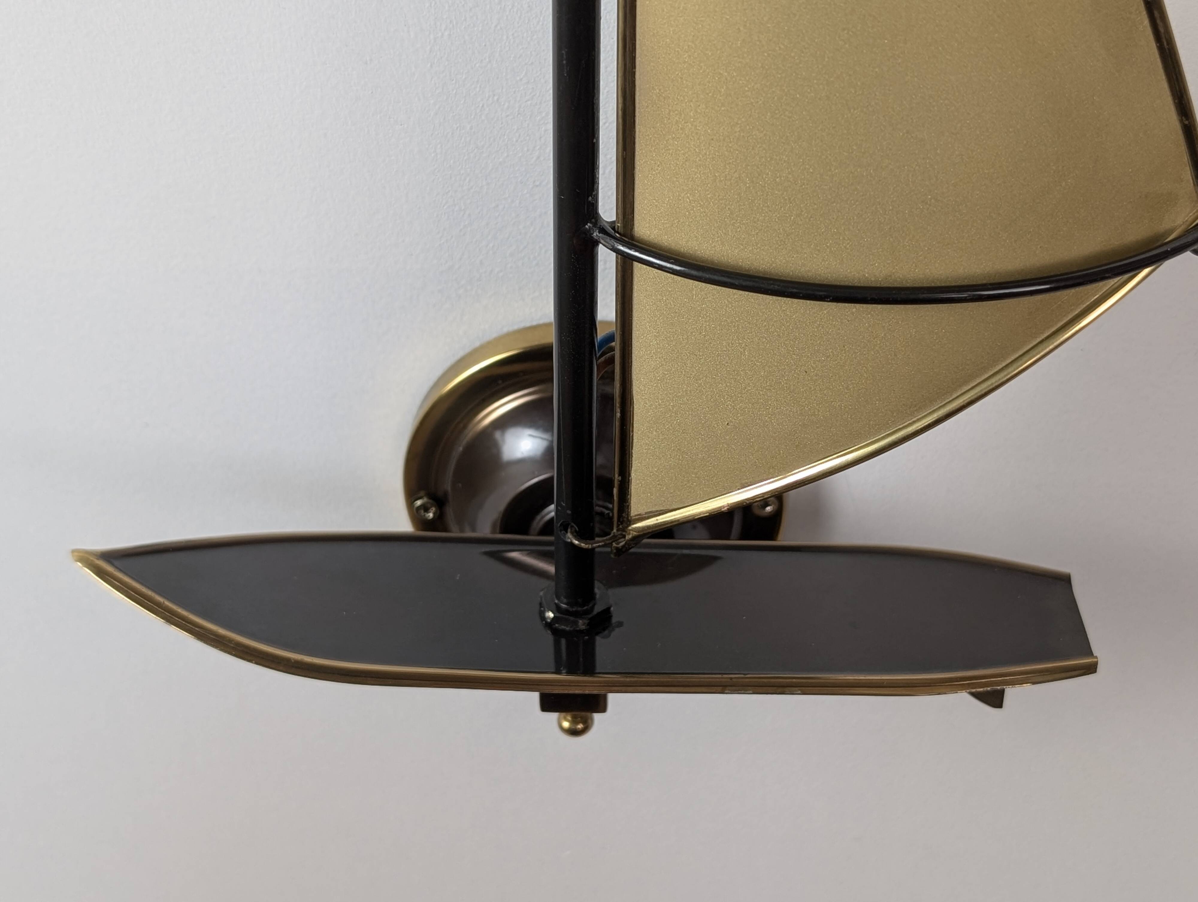Pair of "sailboat" wall lights
