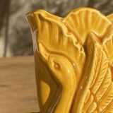 Vase céramique japonaise décor cygne