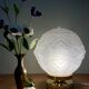 Vintage art deco globe table lamp in frosted glass