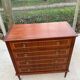 Louis XVI Empire style chest of drawers in solid teak wood with 4 drawers