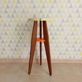 Vintage 70s side table in wood and formica