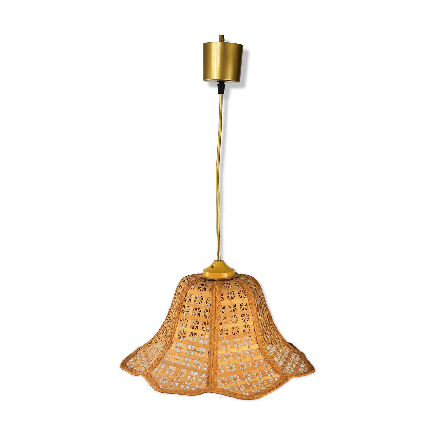 Vintage rattan pendant lamp