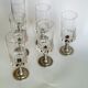 Series of six crystal water glass with tin foot 92° 280 ml