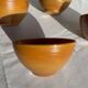 Lot de 4 petits bols marrons en verre H12 D13