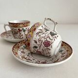 2 polychrome ironstone coffee cups Choisy le Roi