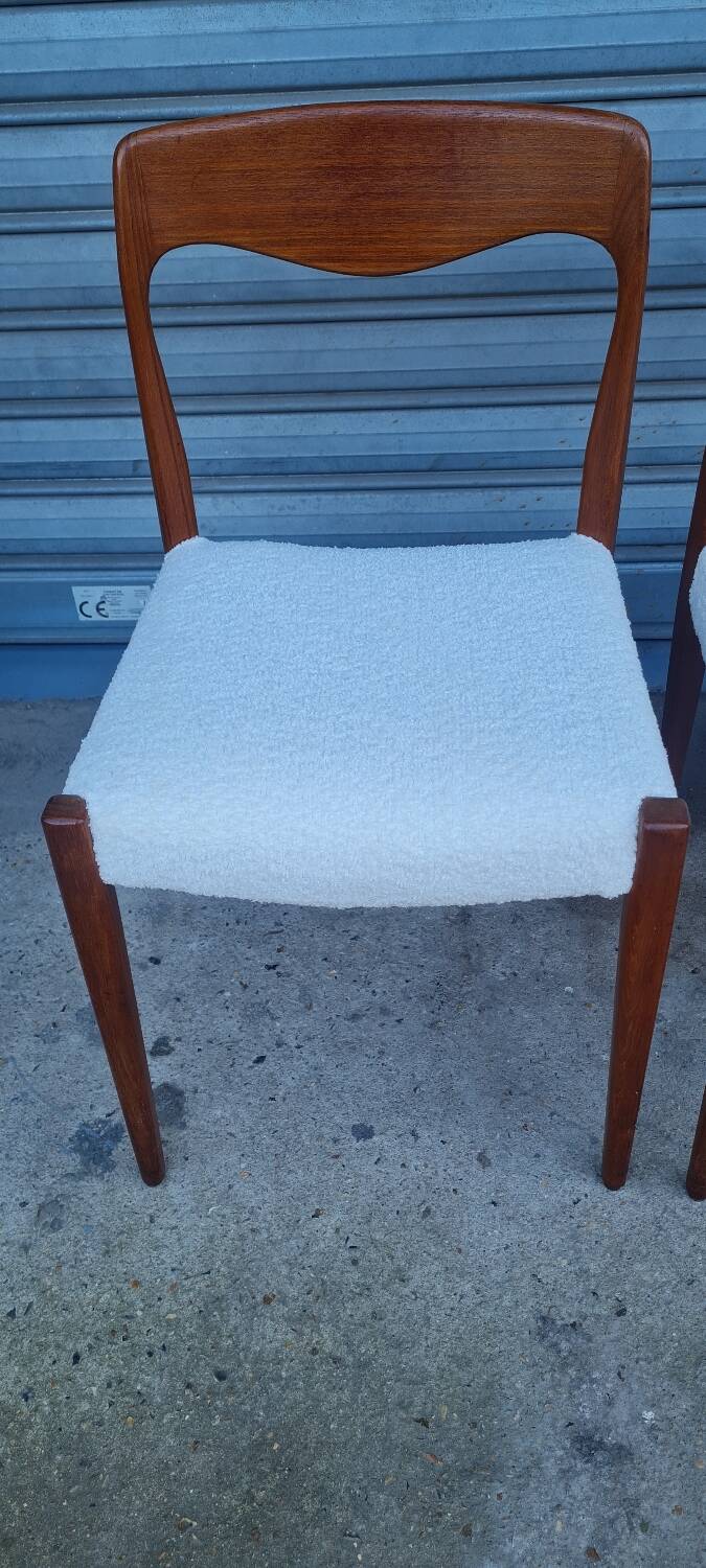 Set of 4 Scandinavian teak chairs