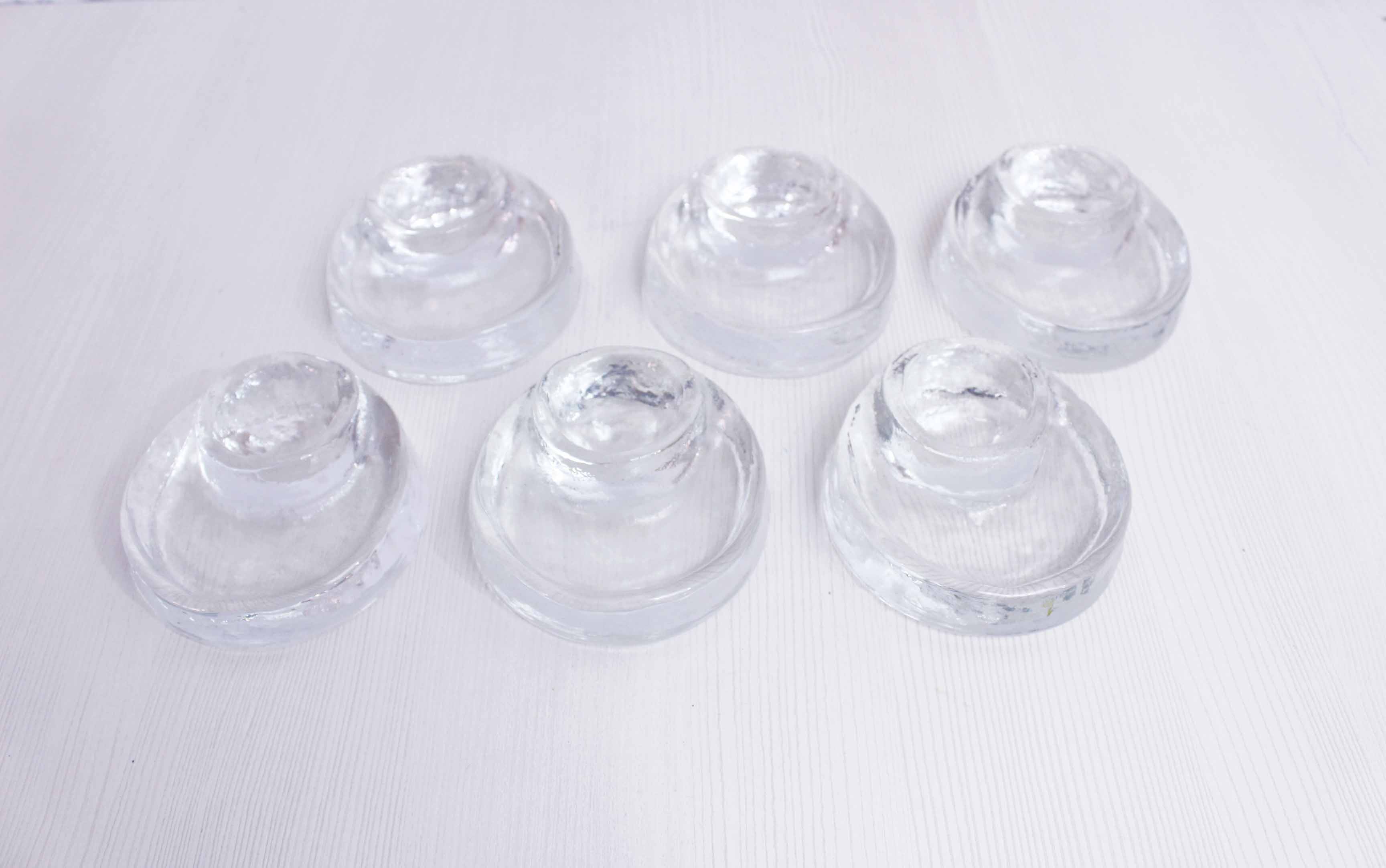 6-piece molded glass shells