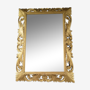 Miroir en bois doré 110x81cm