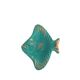 Plat Magdalithe en céramique en forme de poisson turquoise et doré des années 1950