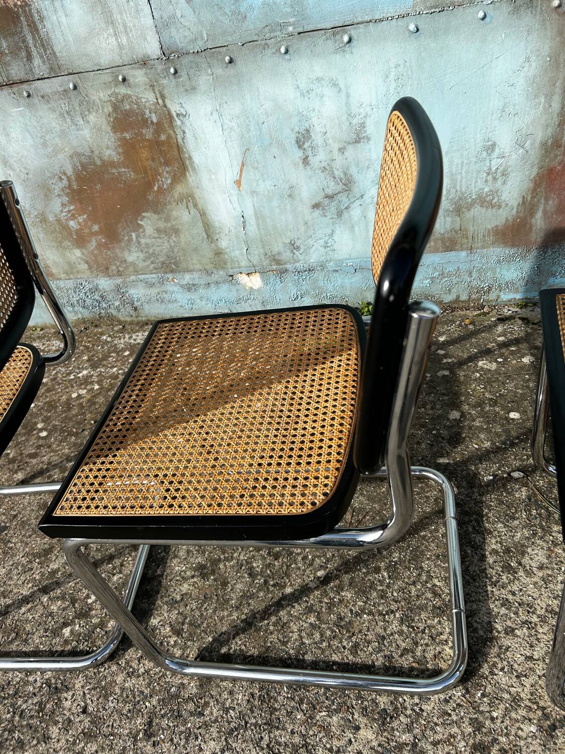 Set of 4 Cesca chairs by Marcel Breuer