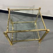 Vintage two-tier glass coffee table