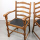 Chaises médiévales vintage en chêne, lot de 4