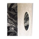 White oval mirror 1970s 45cm