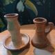 Bougeoirs en grès vintage