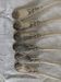 6 silver metal cutlery in their case