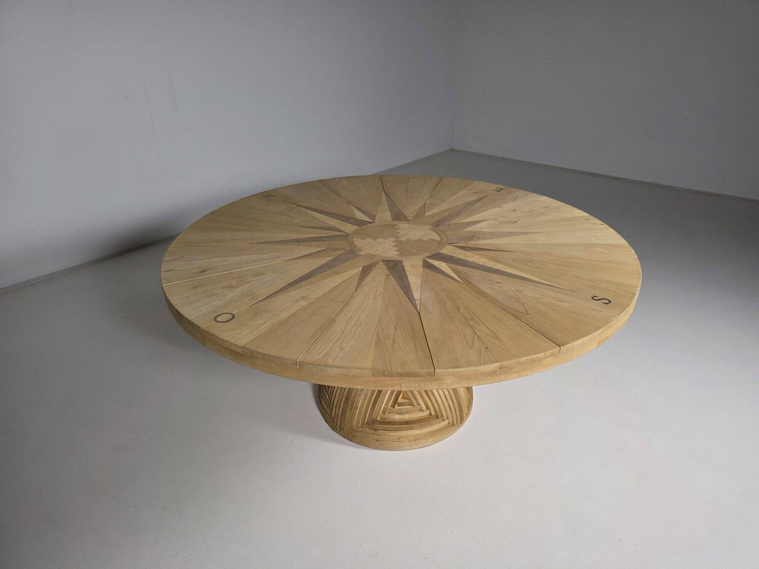 Rosa Dei Venti table by Mario Ceroli for Poltronova, 1970s
