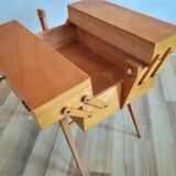 Sewing worker's feet compasses of the 60s